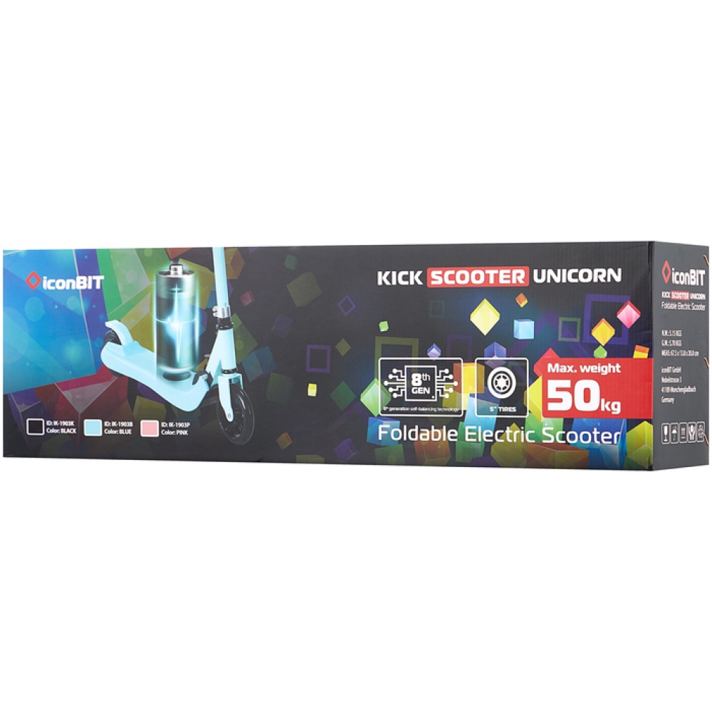 Электросамокат iconBIT Kick Scooter Unicorn Black 1 Электросамокат iconBIT Kick Scooter Unicorn Black 1