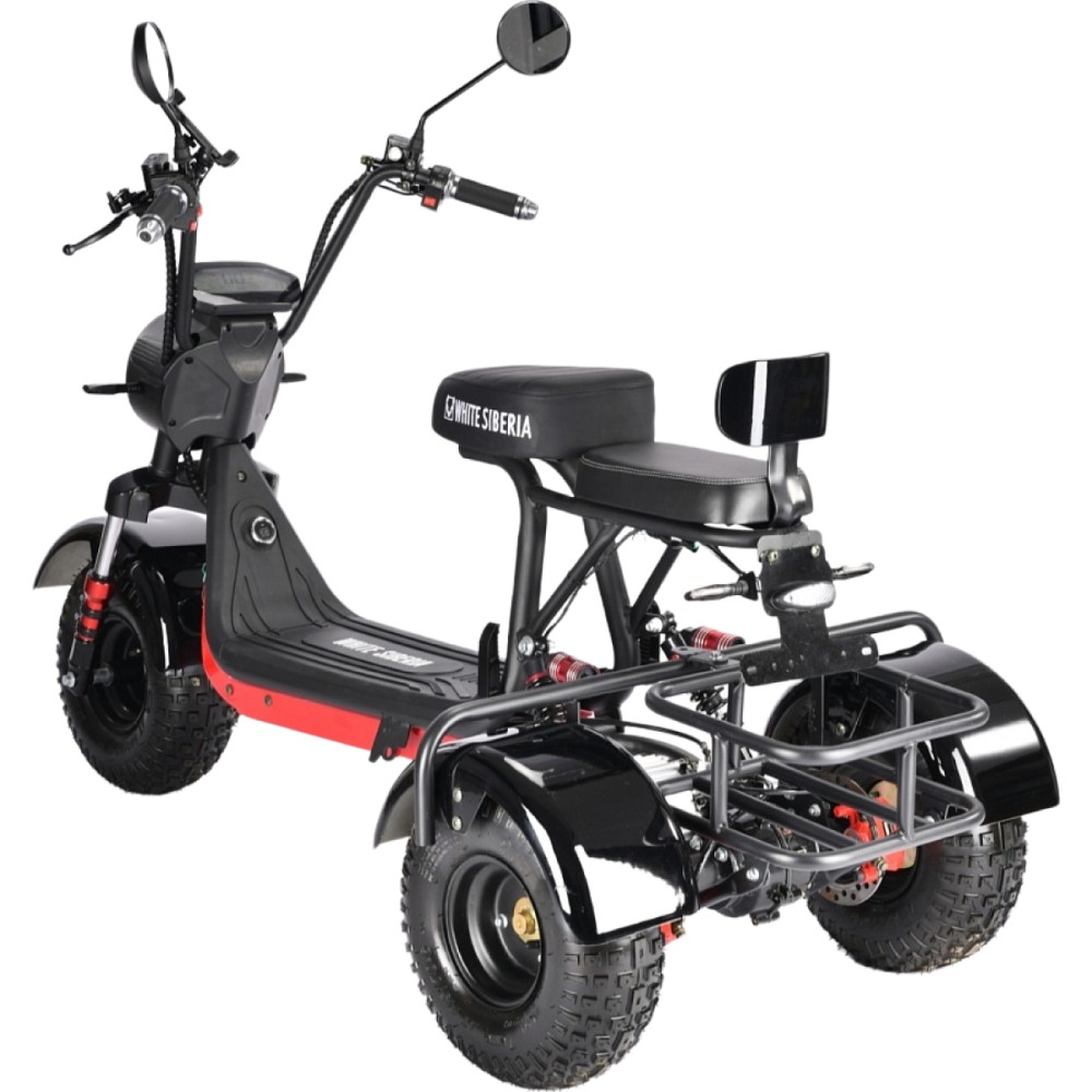 Электроскутер CityCoco WHITE SIBERIA TRIKE MINI 1500W Черный 5 Электроскутер CityCoco WHITE SIBERIA TRIKE MINI 1500W Черный 5