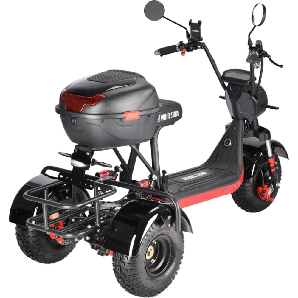 Электроскутер CityCoco WHITE SIBERIA TRIKE MINI 1500W Черный 7 Электроскутер CityCoco WHITE SIBERIA TRIKE MINI 1500W Черный 7
