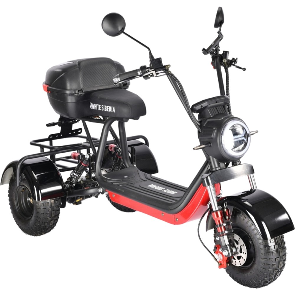 Электроскутер CityCoco WHITE SIBERIA TRIKE MINI 1500W Черный 9 Электроскутер CityCoco WHITE SIBERIA TRIKE MINI 1500W Черный 9