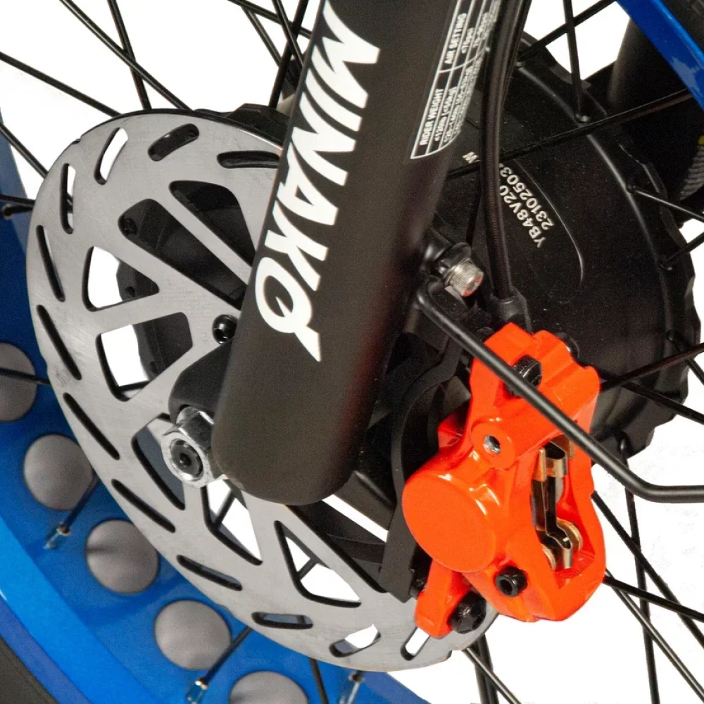 Электровелосипед Minako F10 Dual синий гидравлика 8